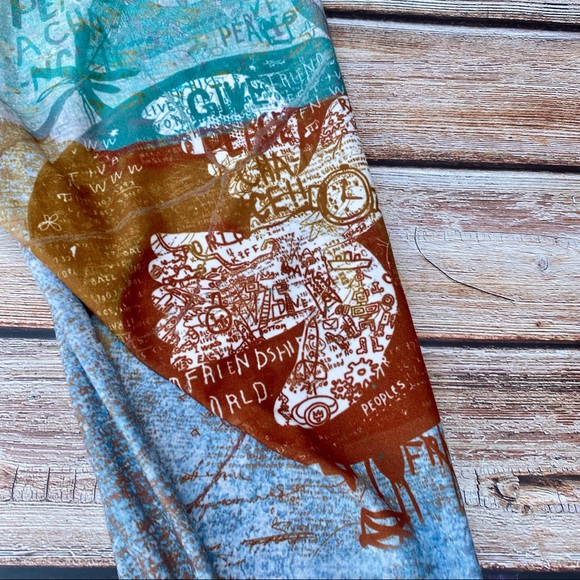 ✨VINTAGE NIYAMA SOL PEACE HIGH WAISTED BAREFOOT LEGGING M - Picture 4 of 9